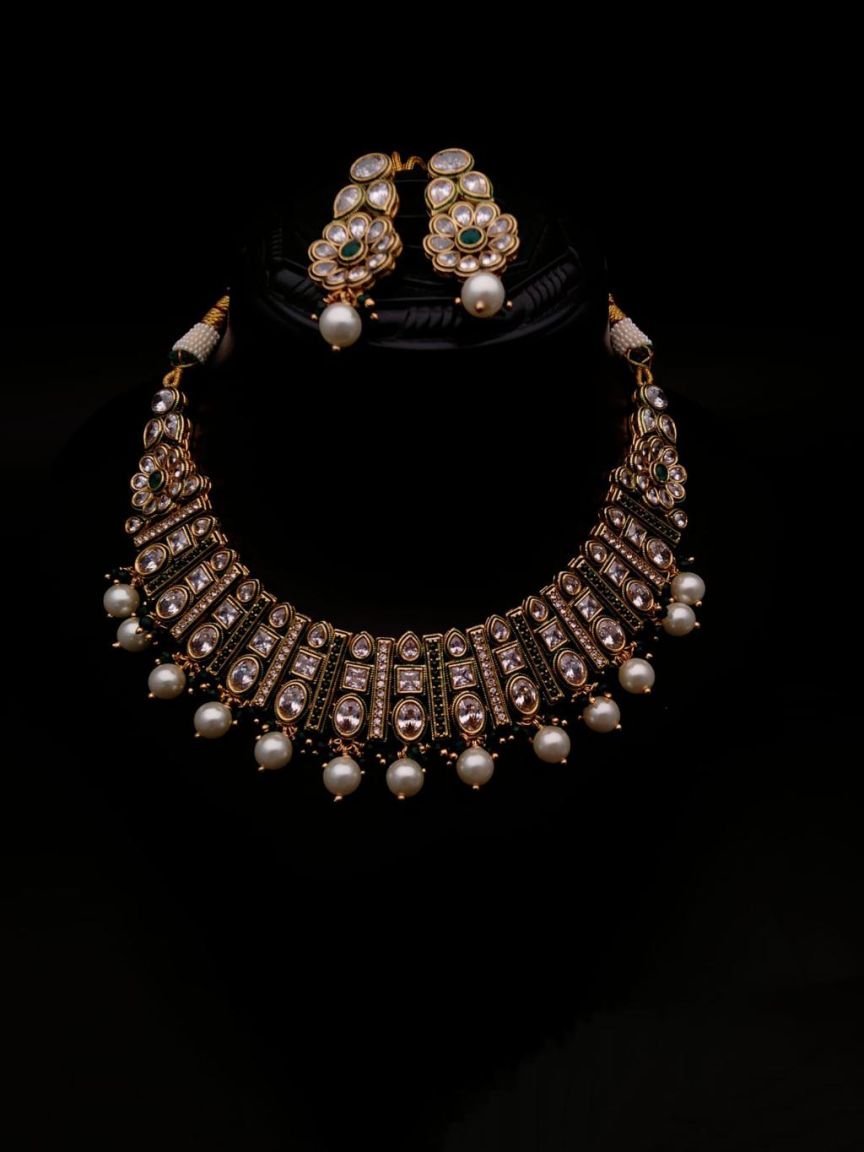 polki-necklace_set-NSP18301GRGD
