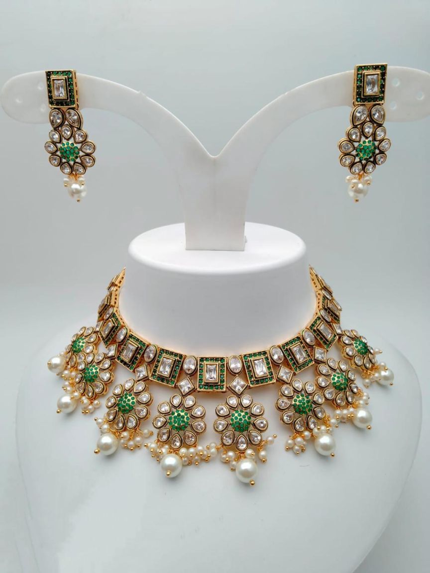 polki-necklace_set-NSP18311GRGD