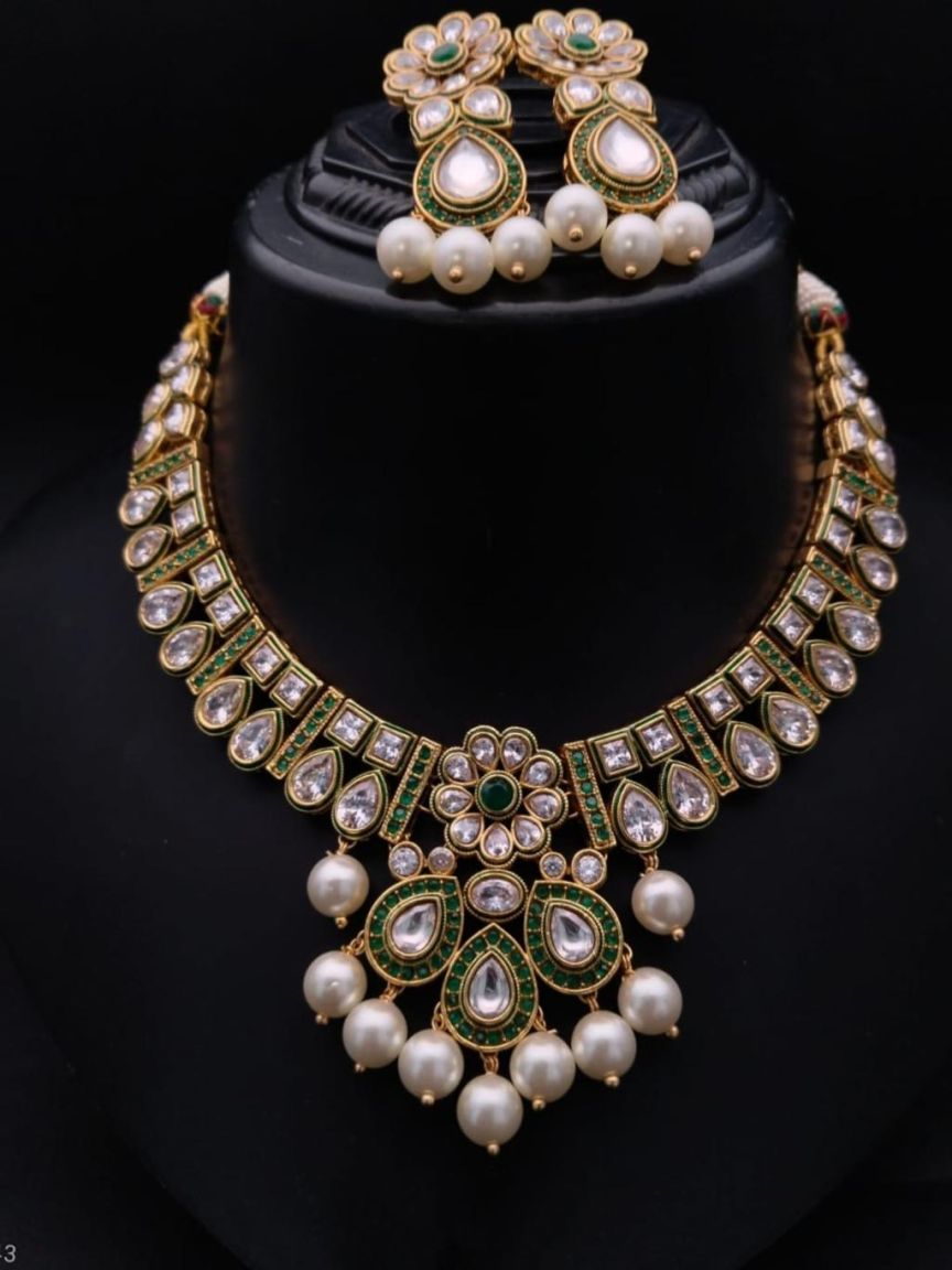 polki-necklace_set-NSP18314GRGD