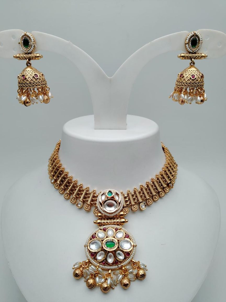 polki-necklace_set-NSP18324GRRRJ