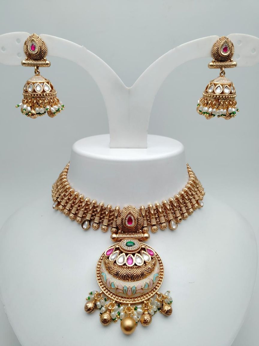 polki-necklace_set-NSP18325PKMGRJ