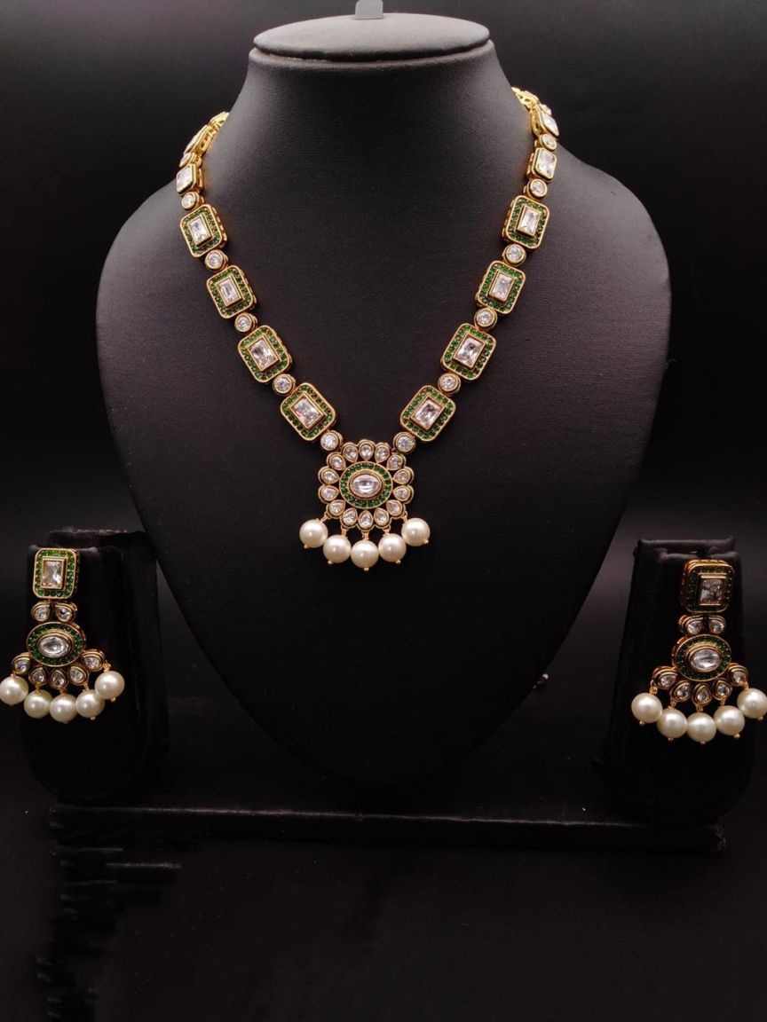 polki-necklace_set-NSP18330GRGD