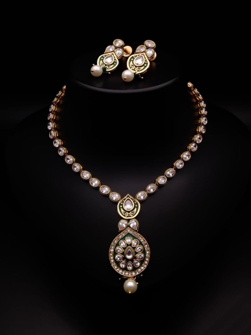 polki-necklace_set-NSP18336GRGD