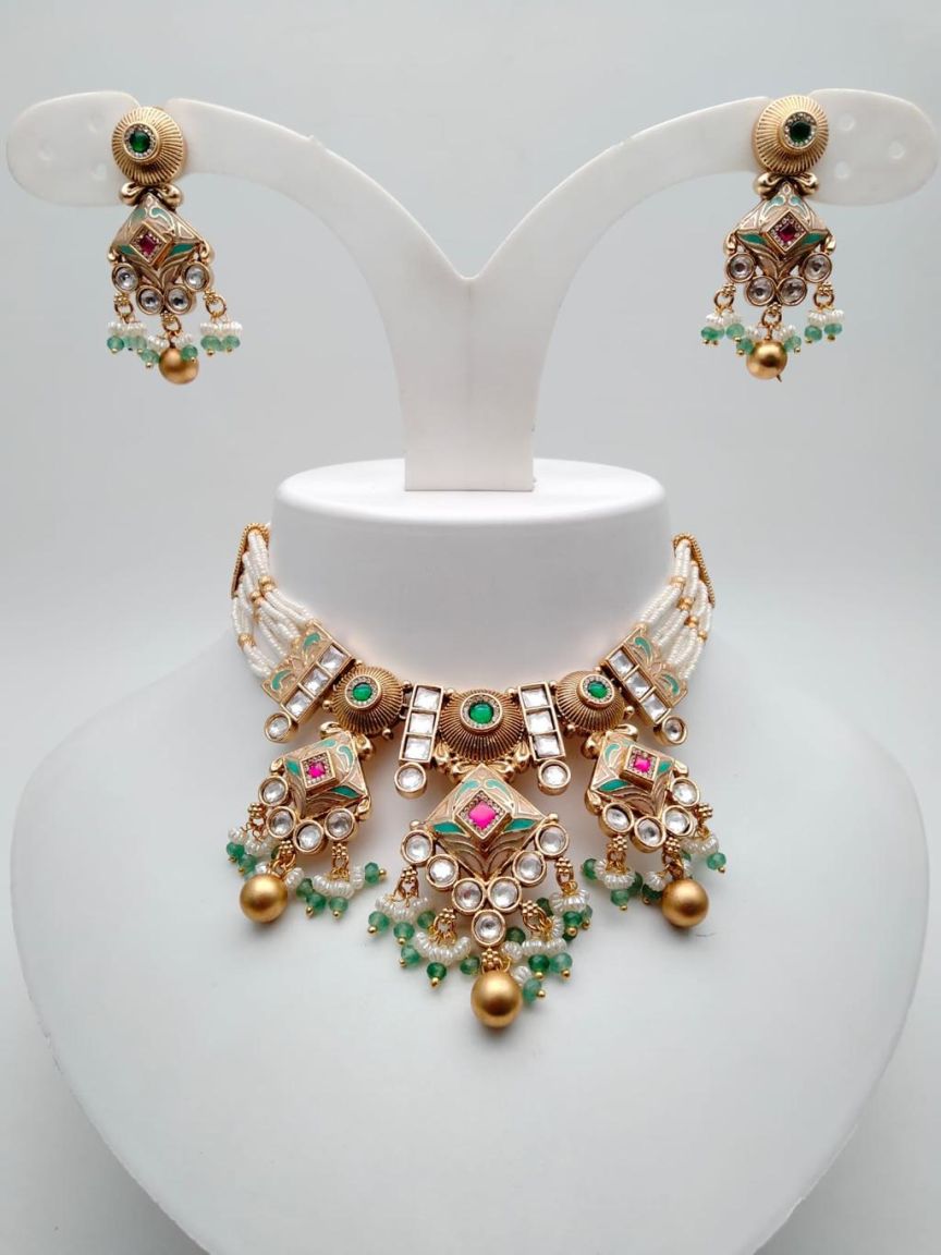 polki-necklace_set-NSP18343RGRRJ