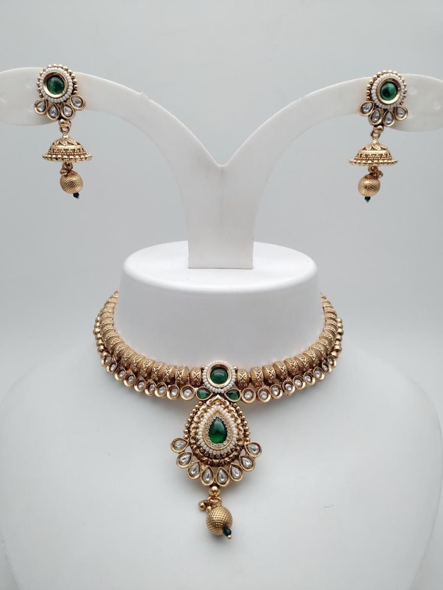 polki-necklace_set-NSP18346GRRJ