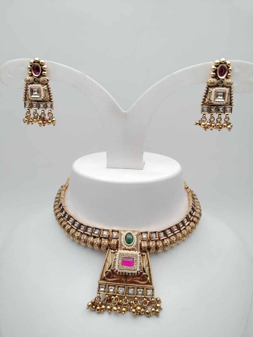 polki-necklace_set-NSP18347RGRRJ