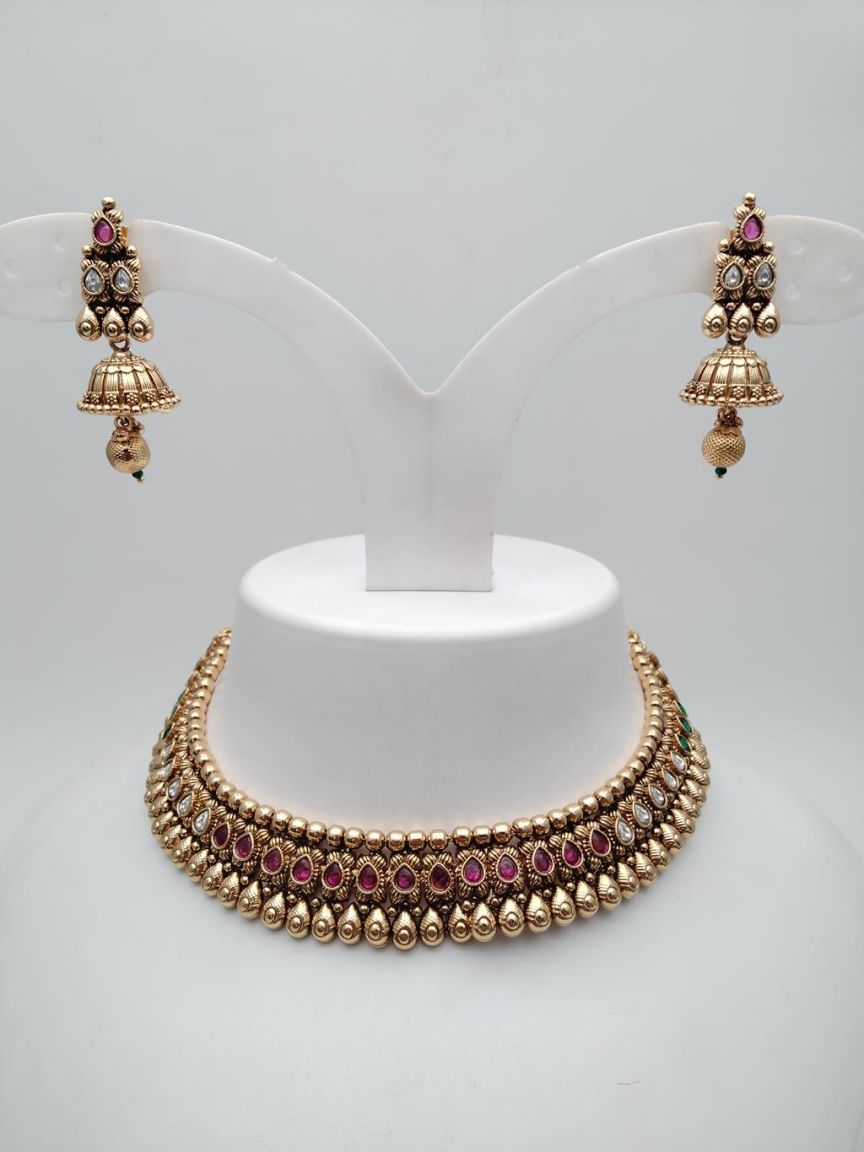 polki-necklace_set-NSP18349RGRRJ