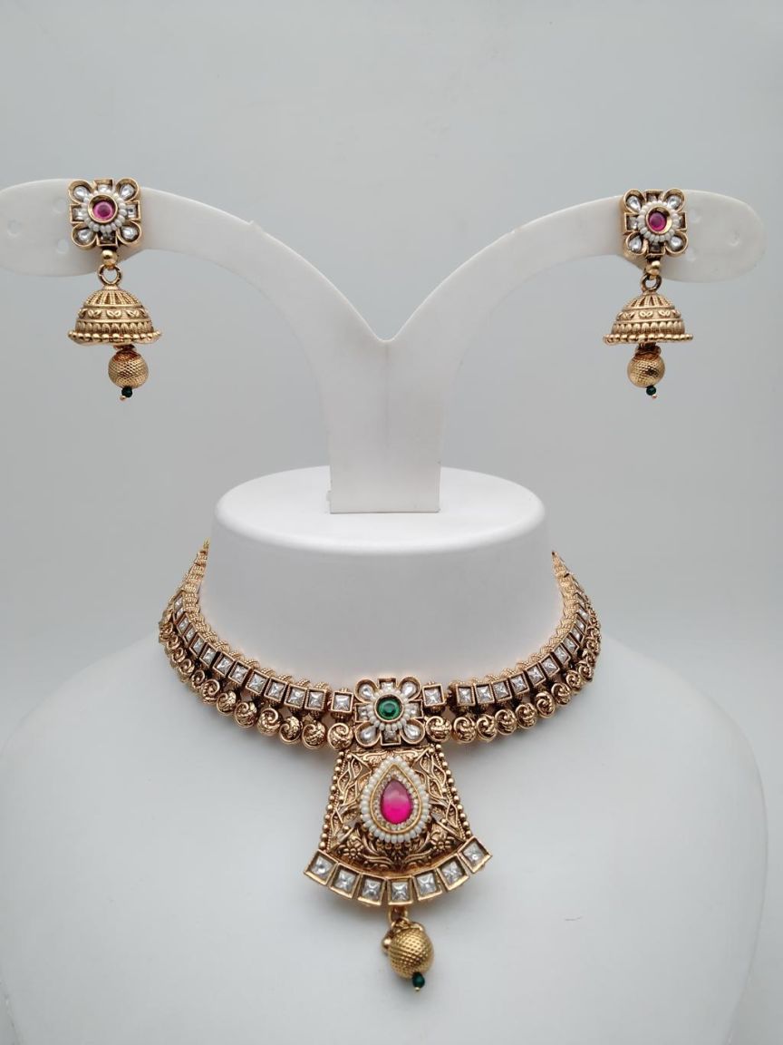 polki-necklace_set-NSP18351RGRRJ