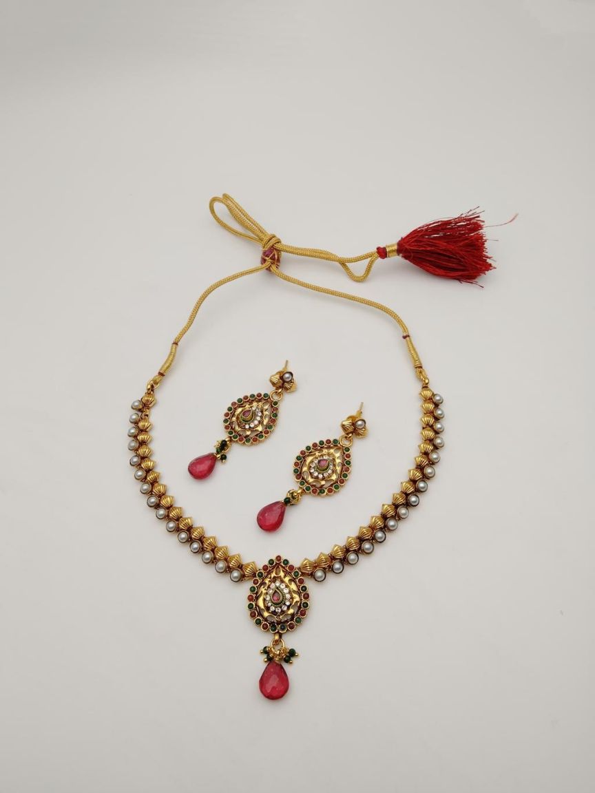 polki-necklace_set-NSP18364GRRGD