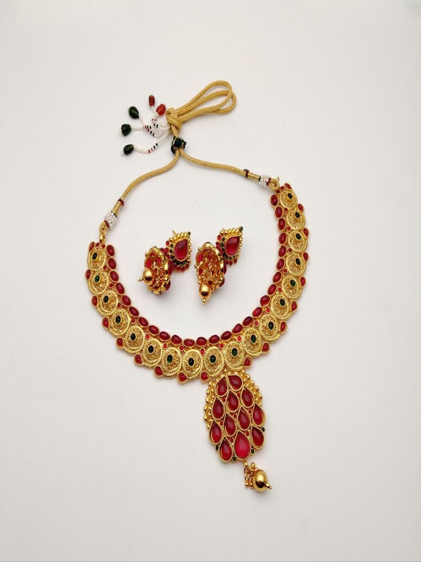 polki-necklace_set-NSP18381RGRGD