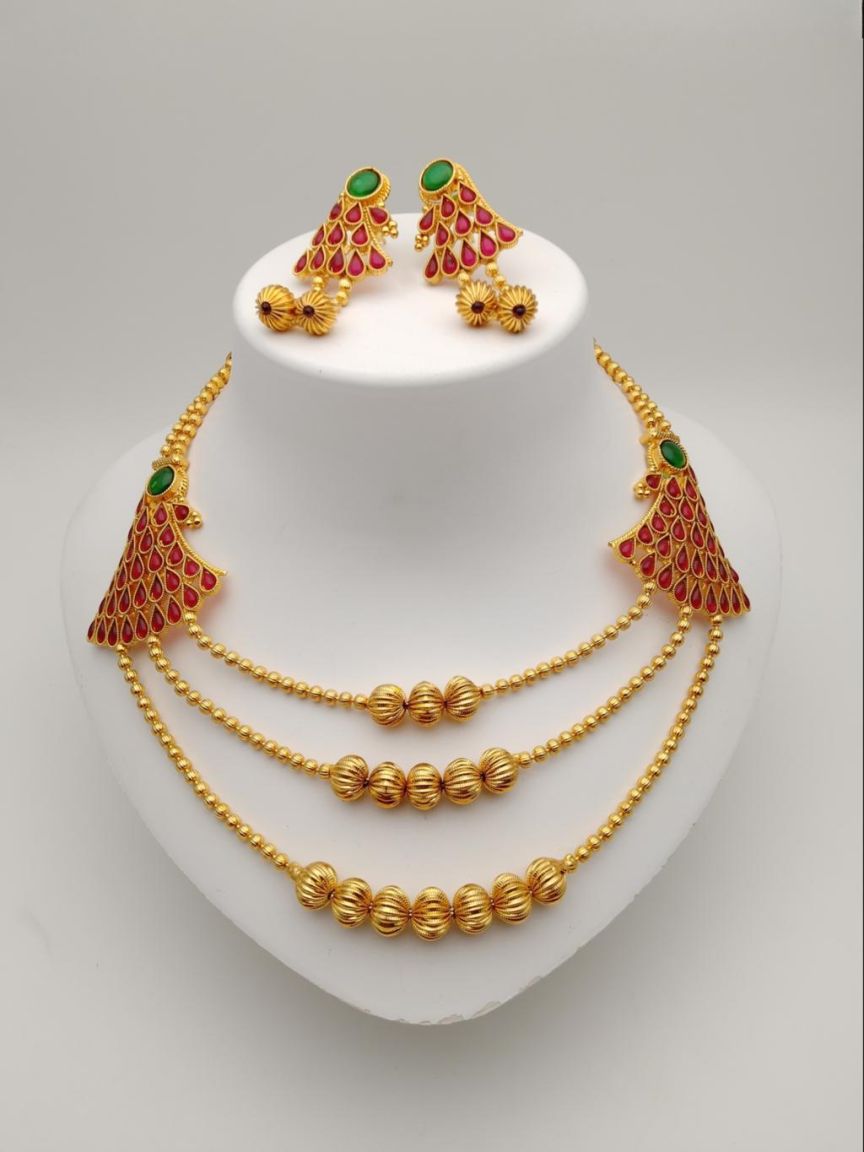 polki-necklace_set-NSP18403RGRGD