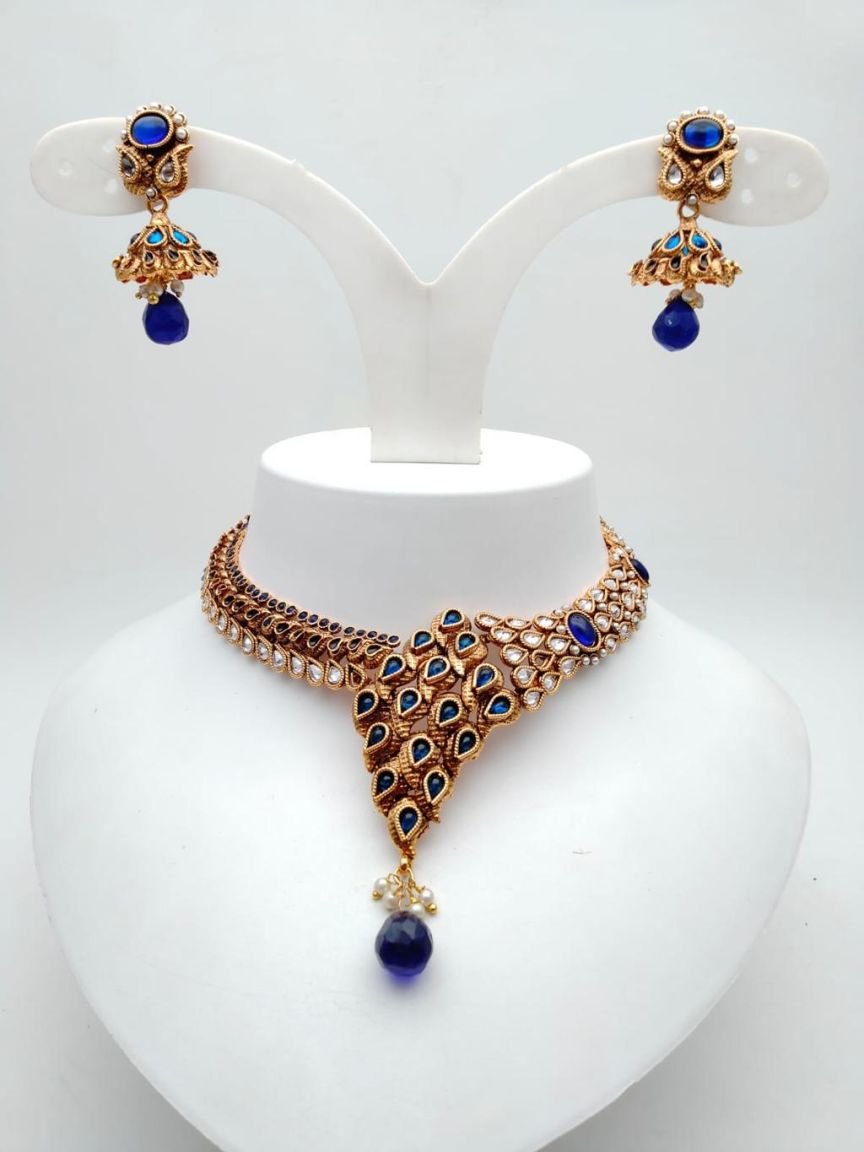polki-necklace_set-NSP18411BLUGD