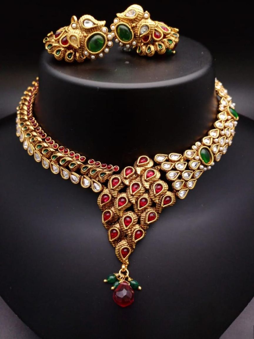 polki-necklace_set-NSP18411RGRGD