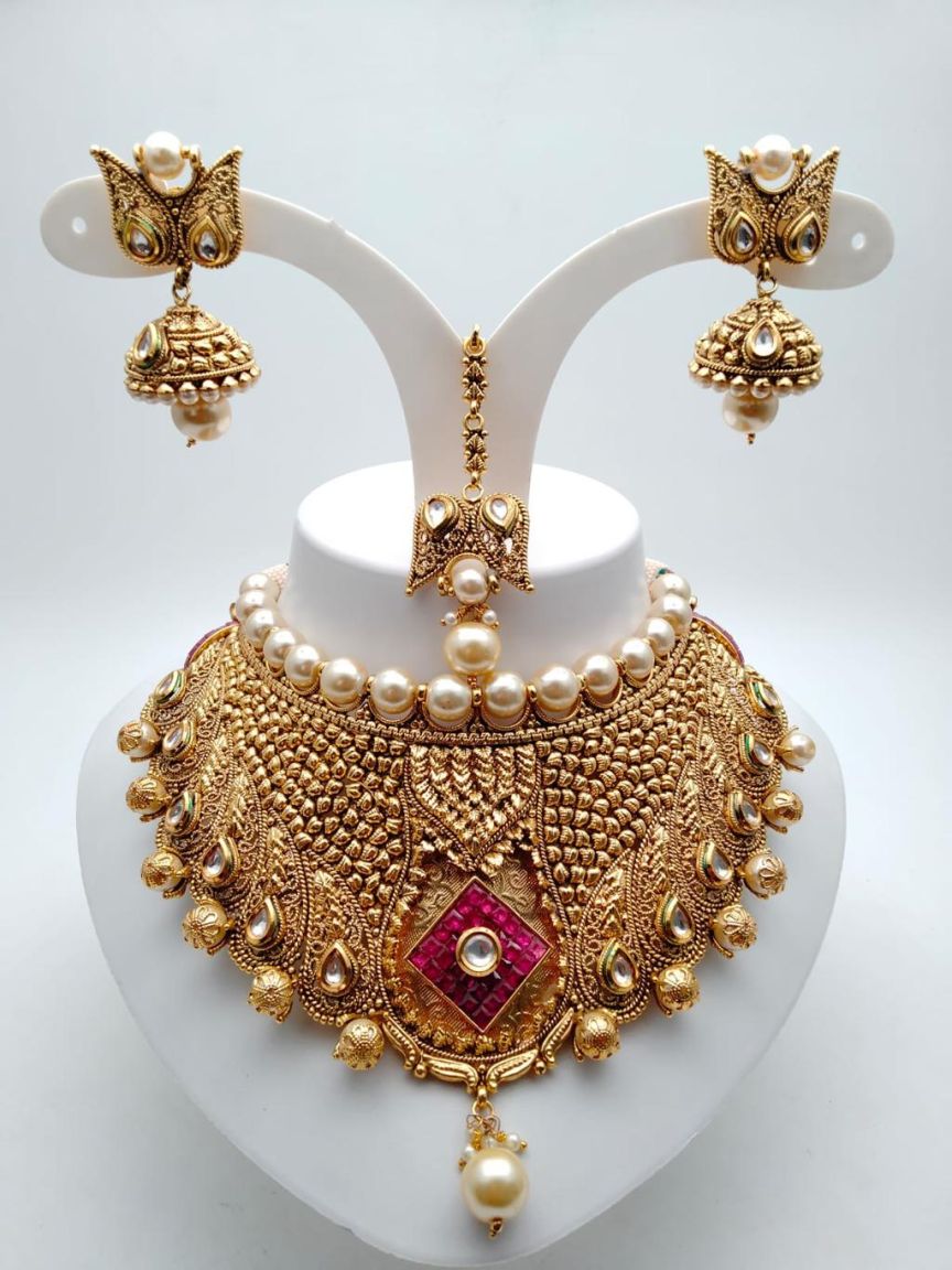 polki-necklace_set-NSP18419RRJ