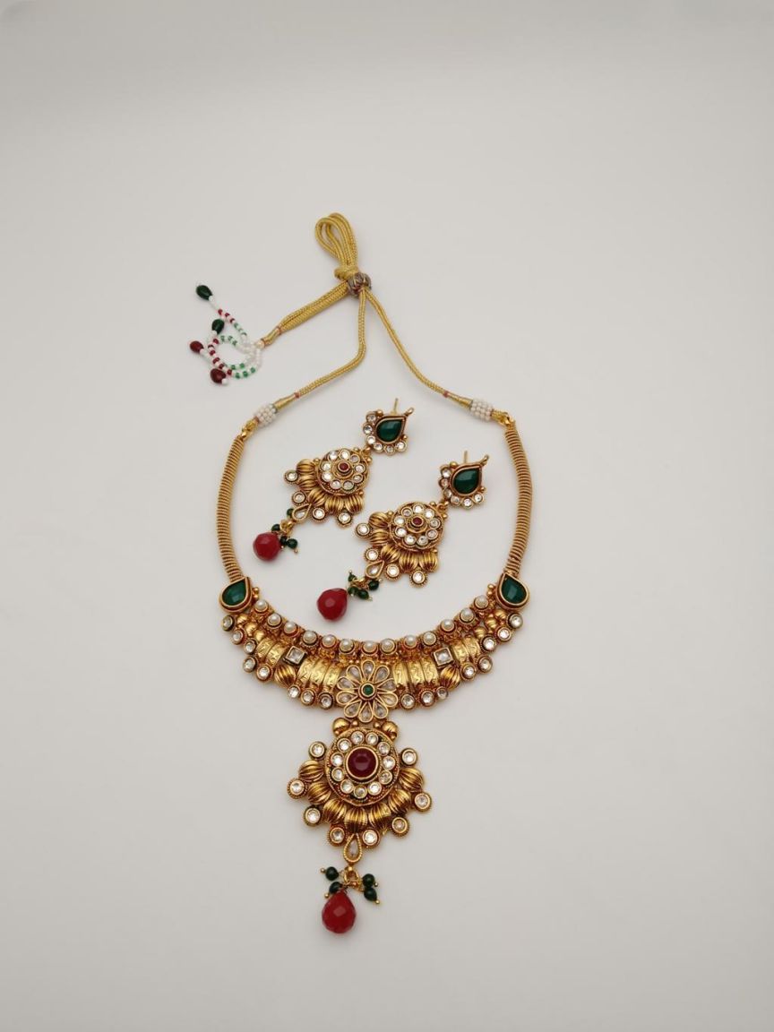 polki-necklace_set-NSP18425RGRGD
