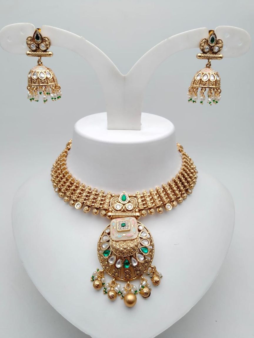 polki-necklace_set-NSP18461GRRJ