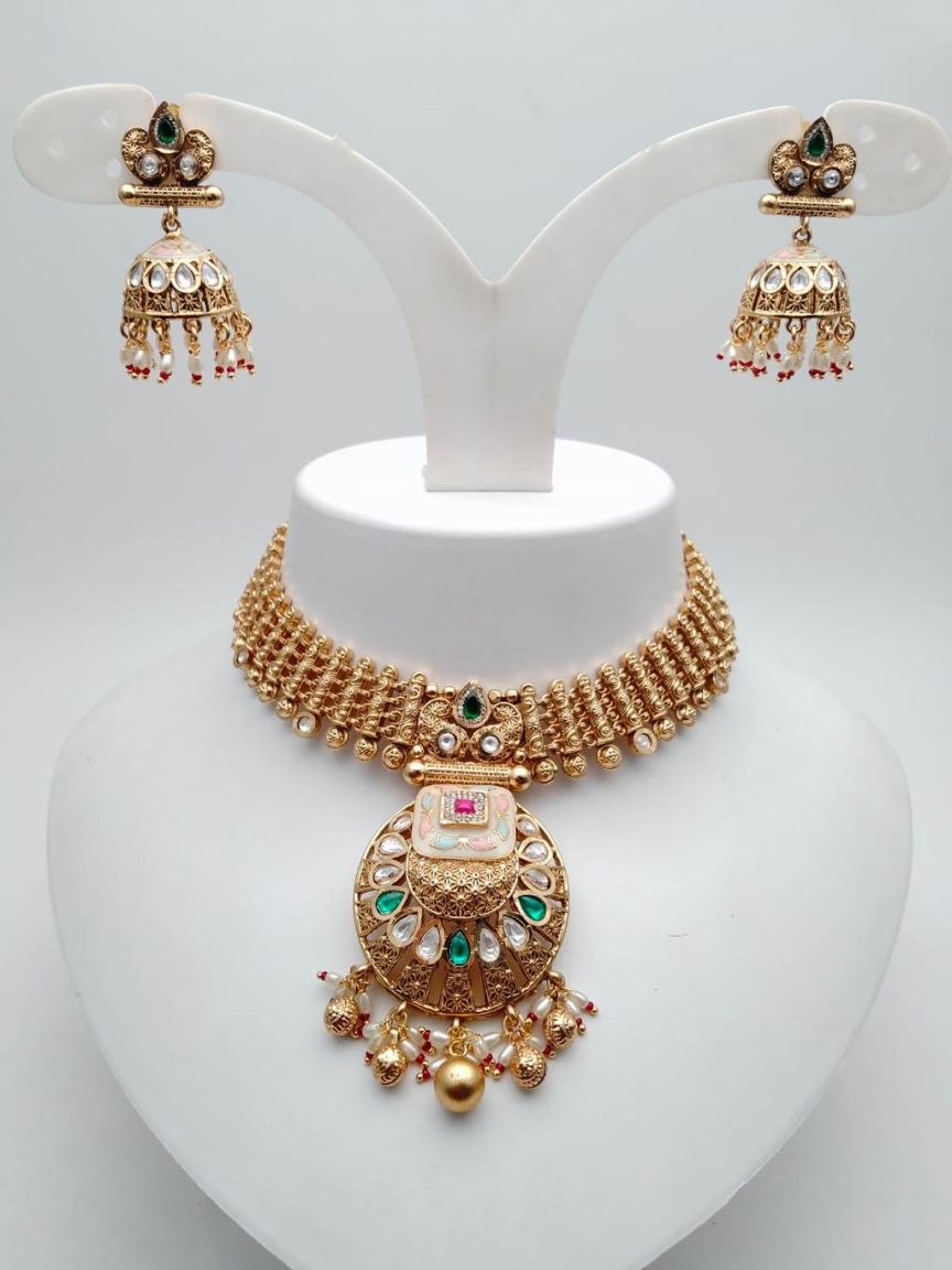 polki-necklace_set-NSP18461GRRRJ