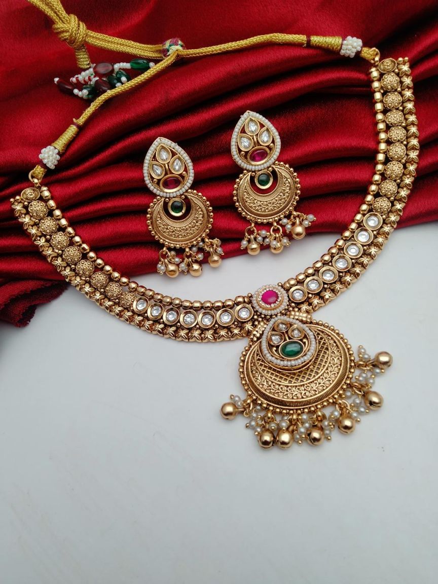 polki-necklace_set-NSP18503RGRRJ