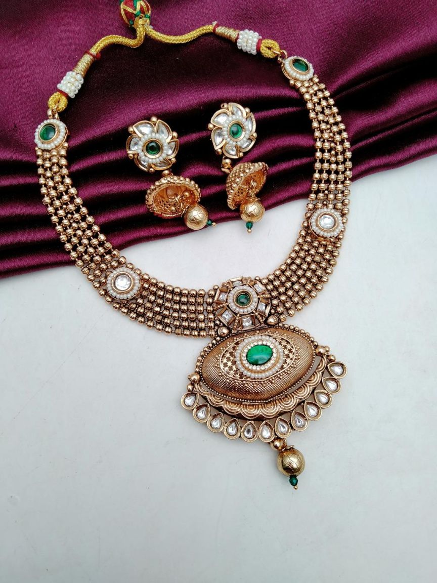 polki-necklace_set-NSP18515GRRJ