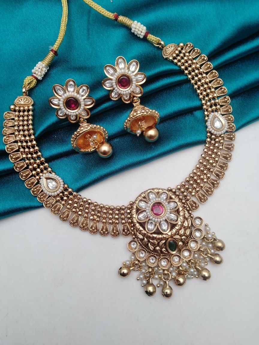 polki-necklace_set-NSP18517RGRRJ