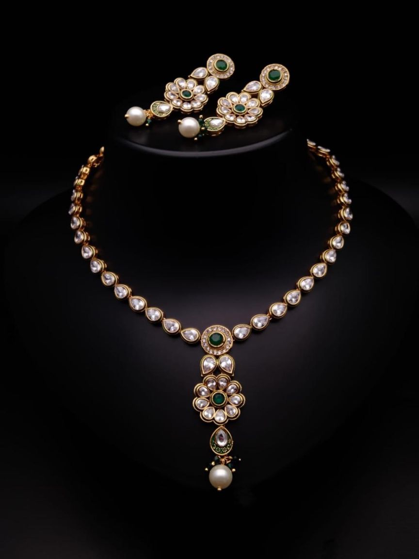 polki-necklace_set-NSP18523GRGD