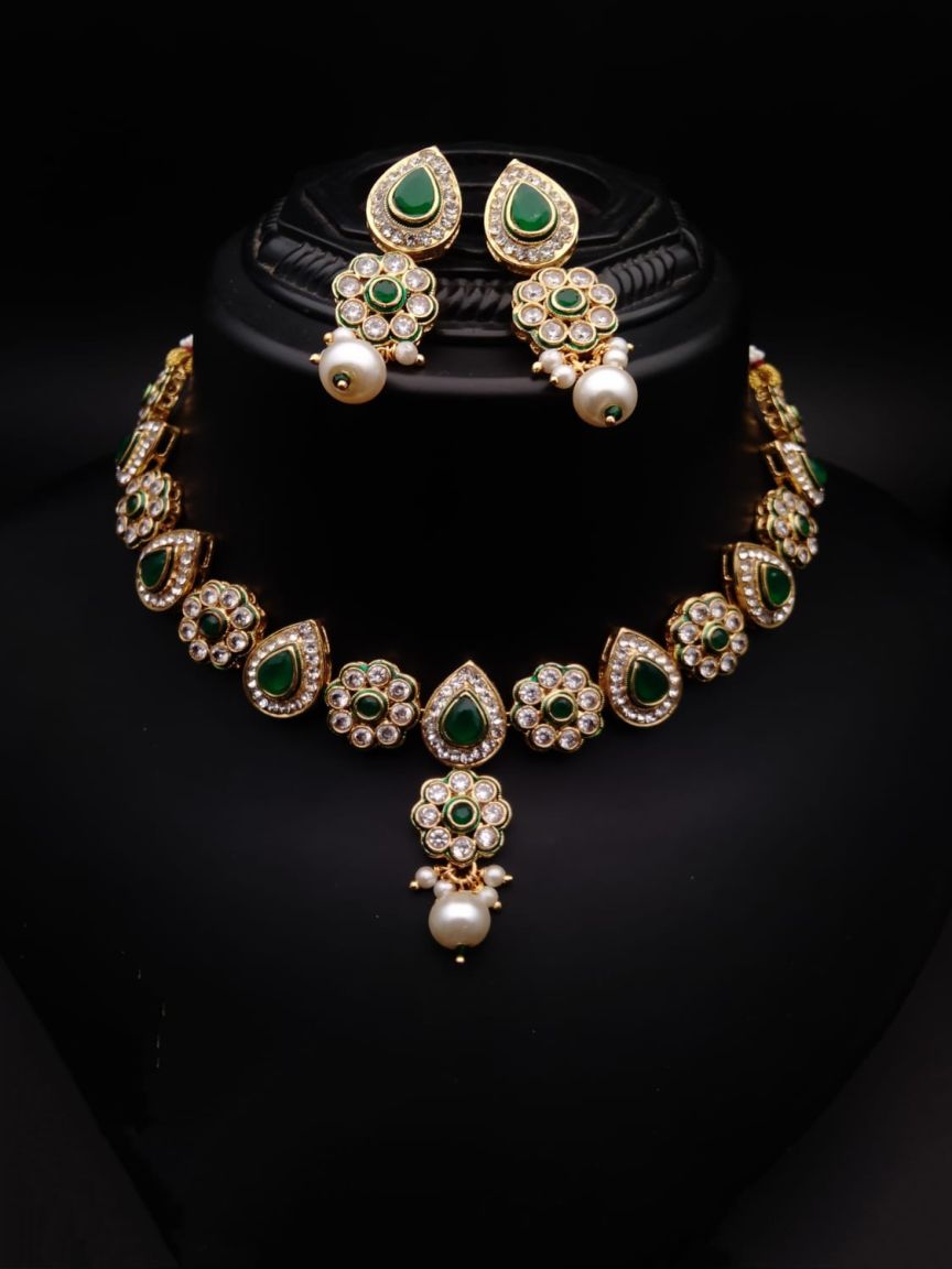 polki-necklace_set-NSP18526GRGD