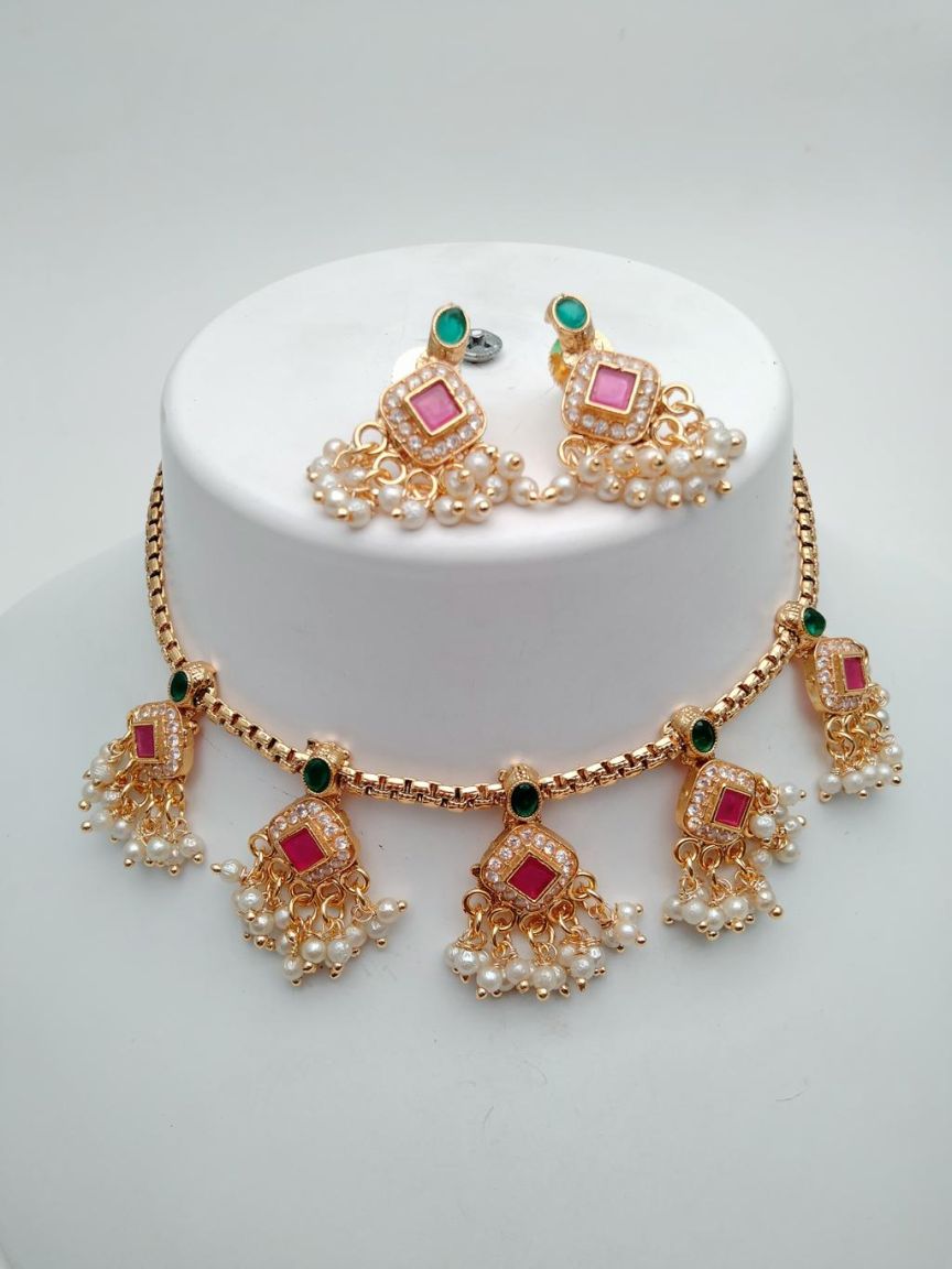 polki-necklace_set-NSP18547RGRGD