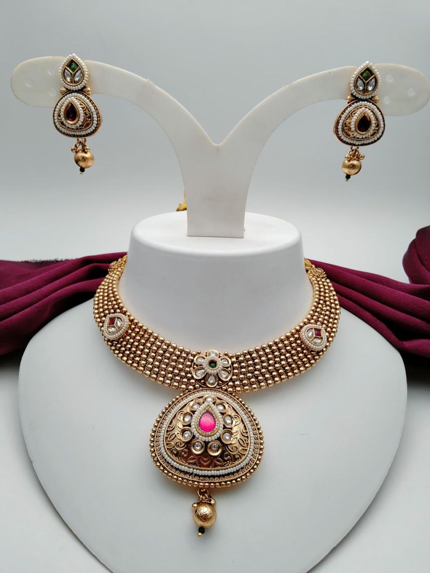 polki-necklace_set-NSP18550RGRRJ