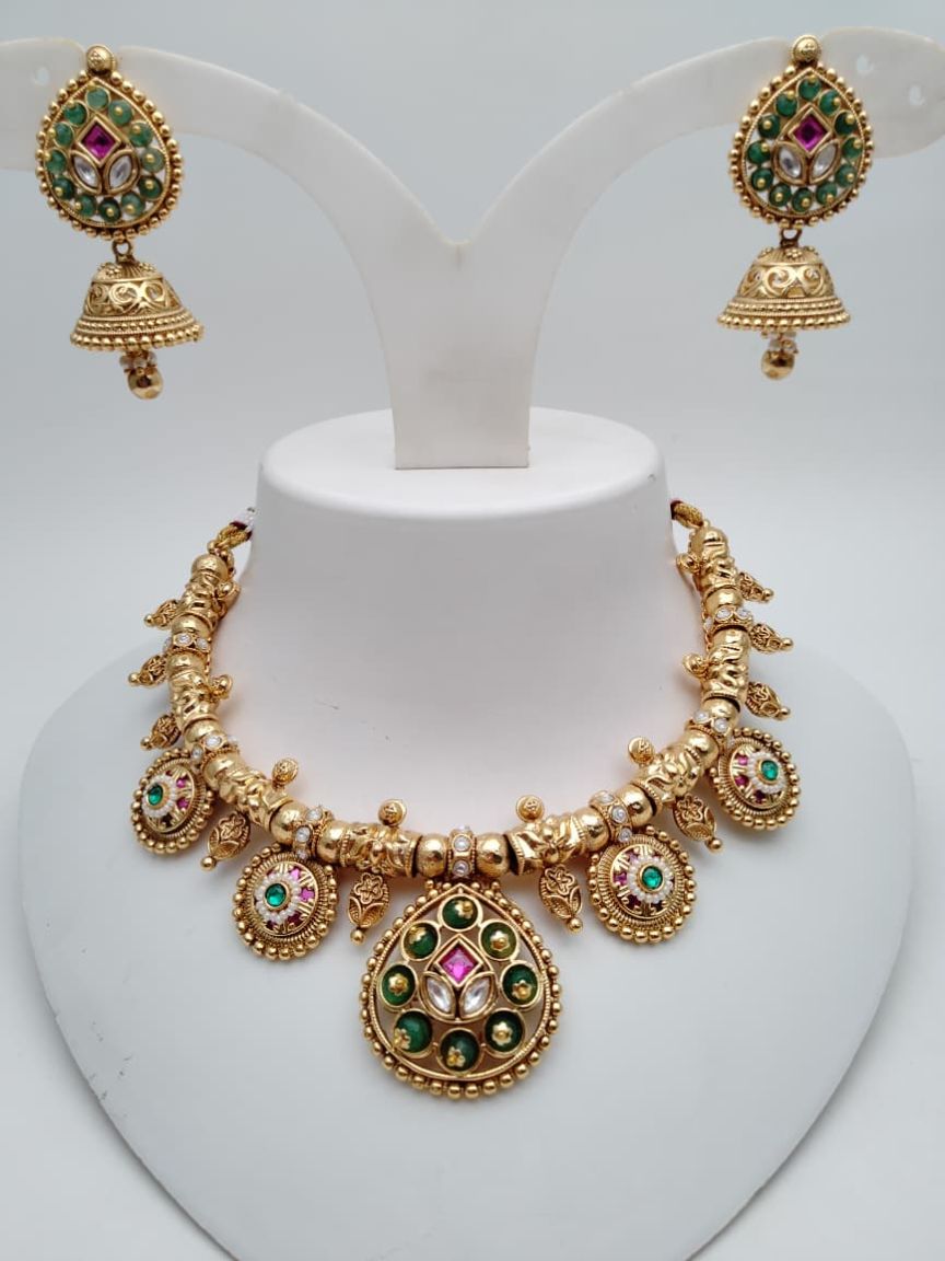polki-necklace_set-NSP18577RGRGD