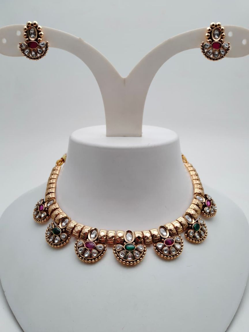 polki-necklace_set-NSP18651RGRRJ