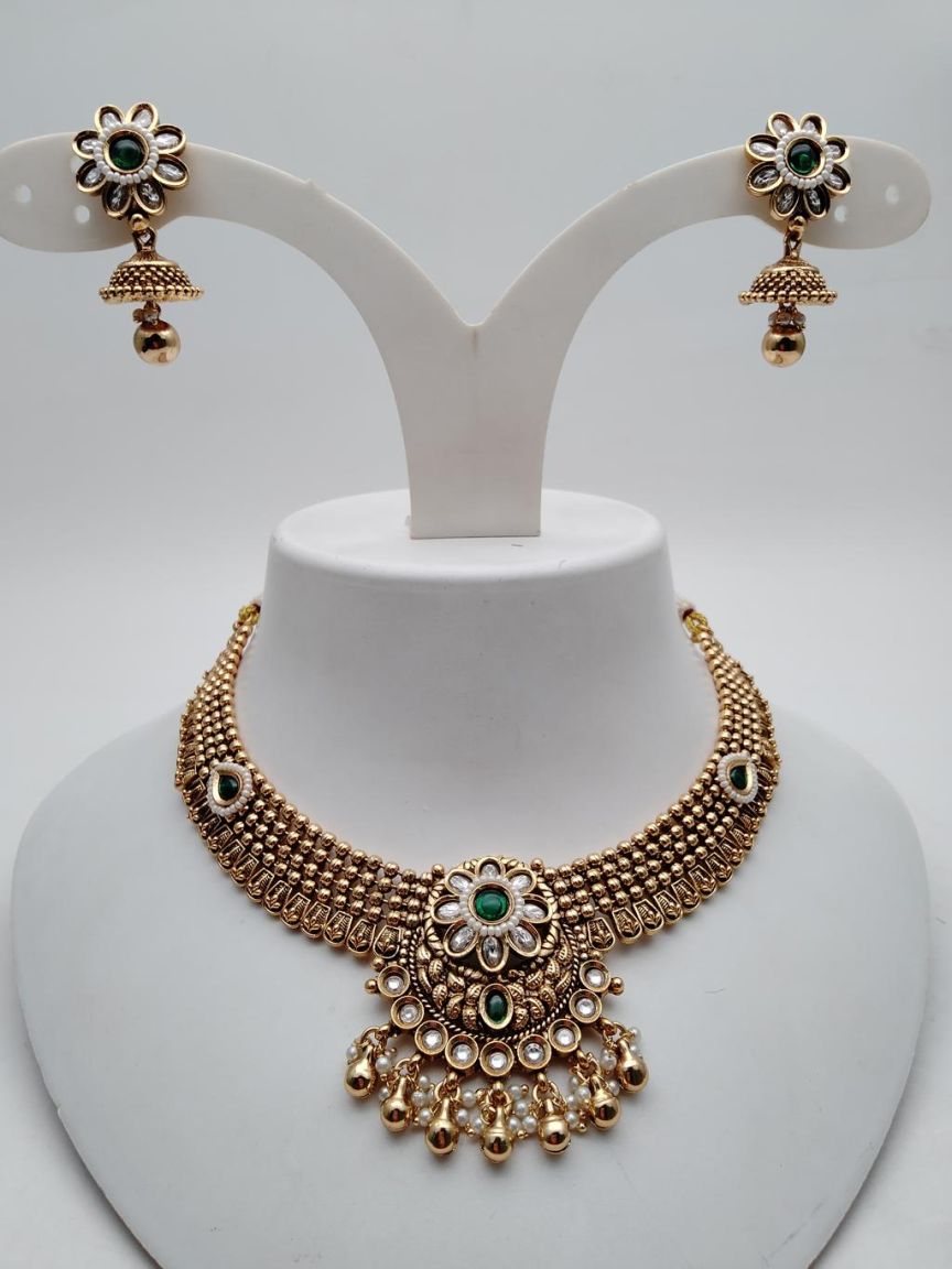 polki-necklace_set-NSP18688GRRJ