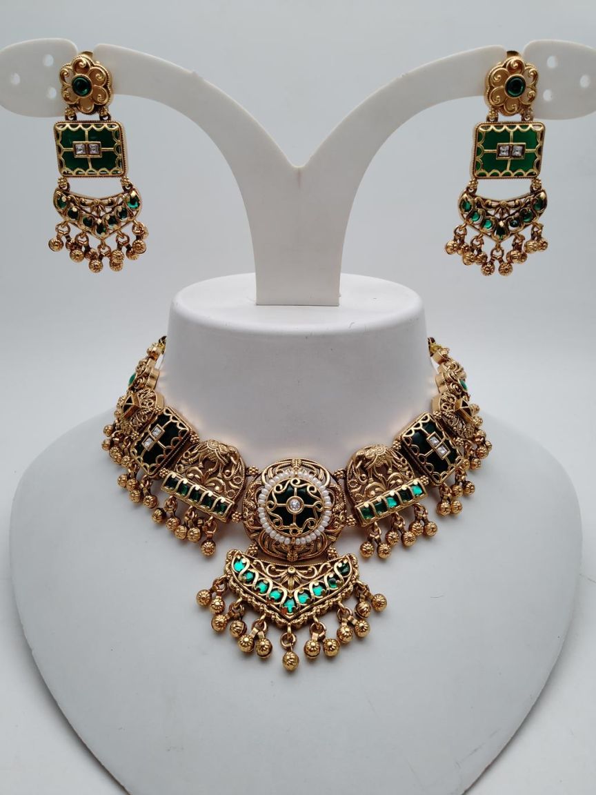 polki-necklace_set-NSP18693GRRJ