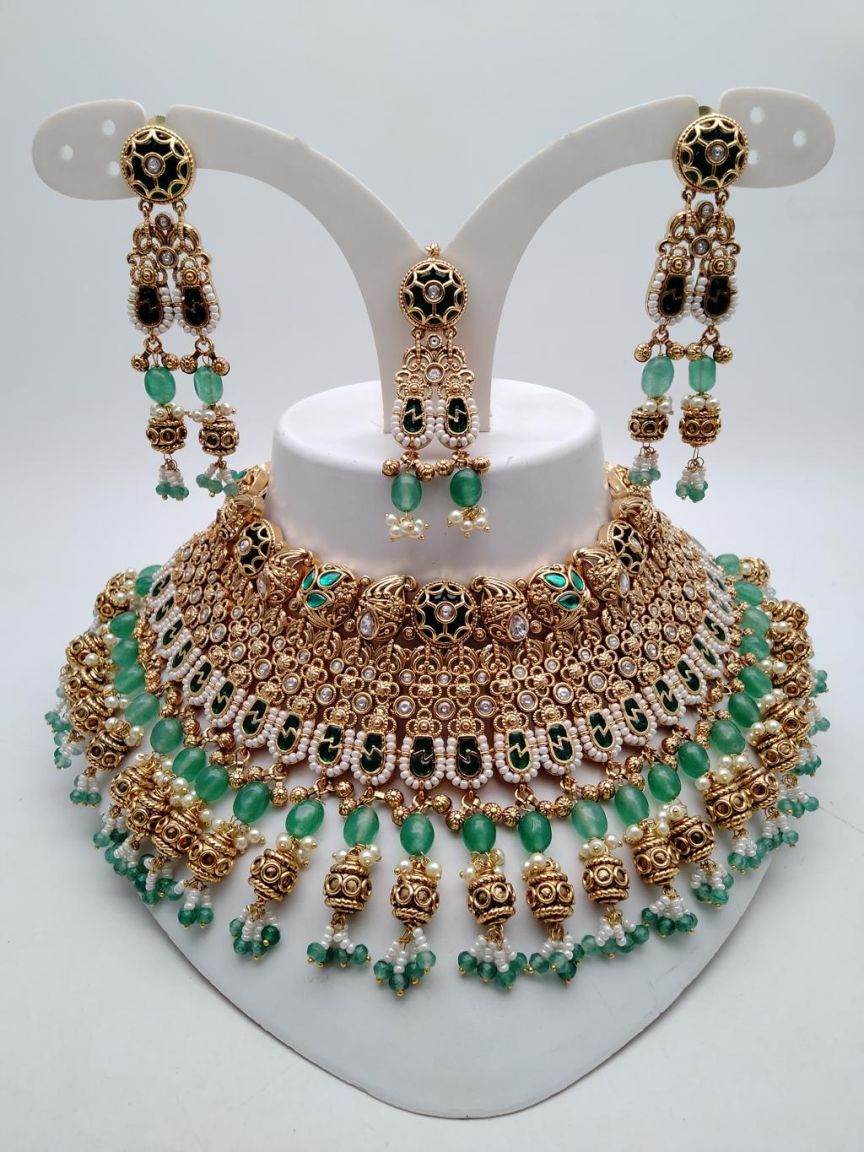 polki-necklace_set-NSP18697GRRJ