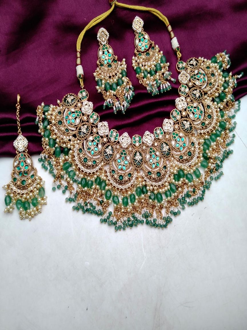 polki-necklace_set-NSP18707GRRJ