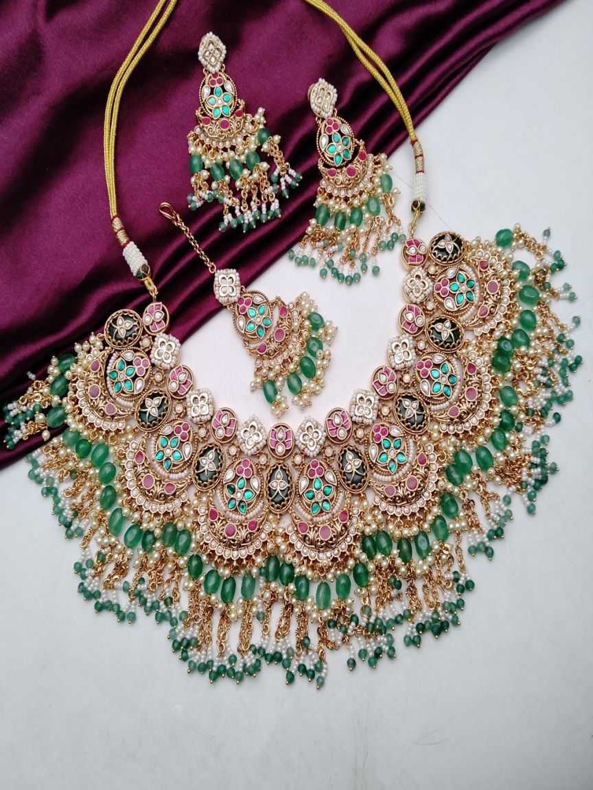 polki-necklace_set-NSP18707RGRRJ