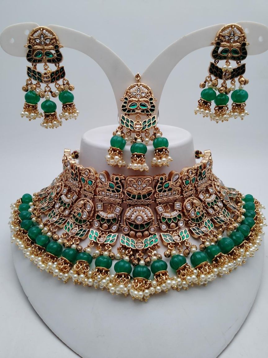 polki-necklace_set-NSP18709GRRJ