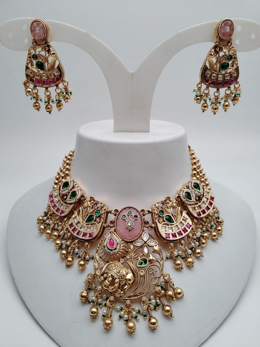 polki-necklace_set-NSP18714PKRGRRJ