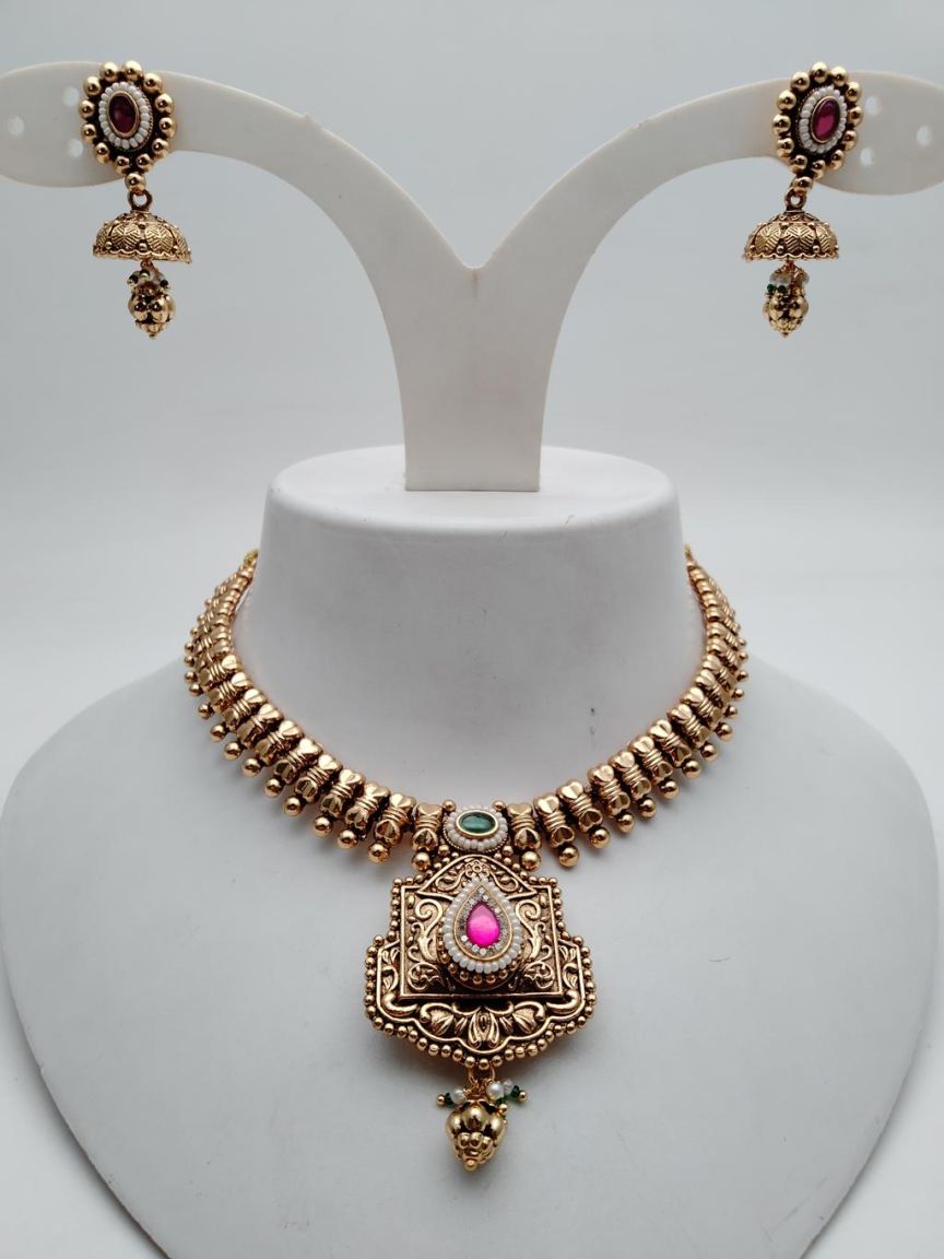 polki-necklace_set-NSP18721RGRRJ