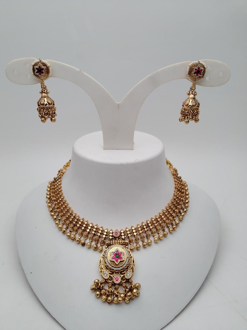 polki-necklace_set-NSP18801RGRRJ