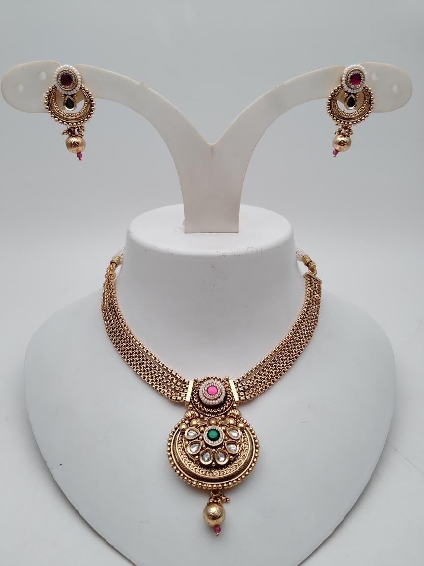 polki-necklace_set-NSP18853RGRRJ