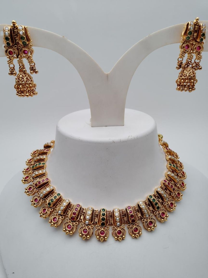 polki-necklace_set-NSP18875RGRRJ