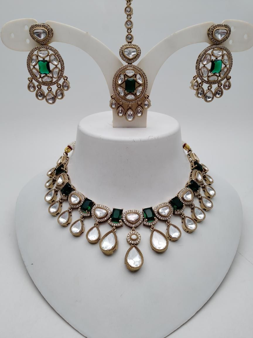 polki-necklace_set-NSP18883GRMH