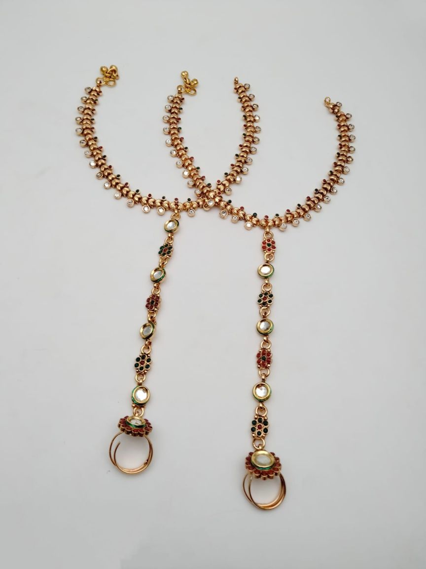 PAG PANJA IN POLKI (GOLD POLISH) STYLE | DESIGN - 29001