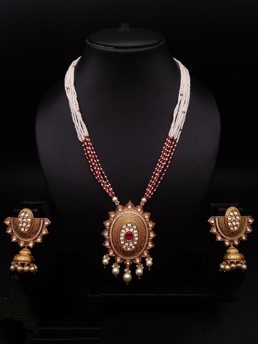 kundan-pendant_sets-PSK66024RGD