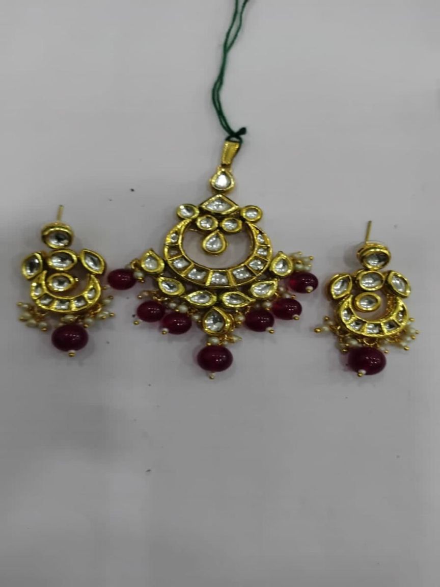 kundan-pendant_sets-PSK66092RGD