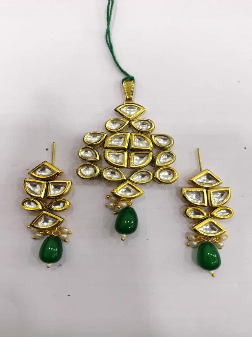 kundan-pendant_sets-PSK66094GRGD