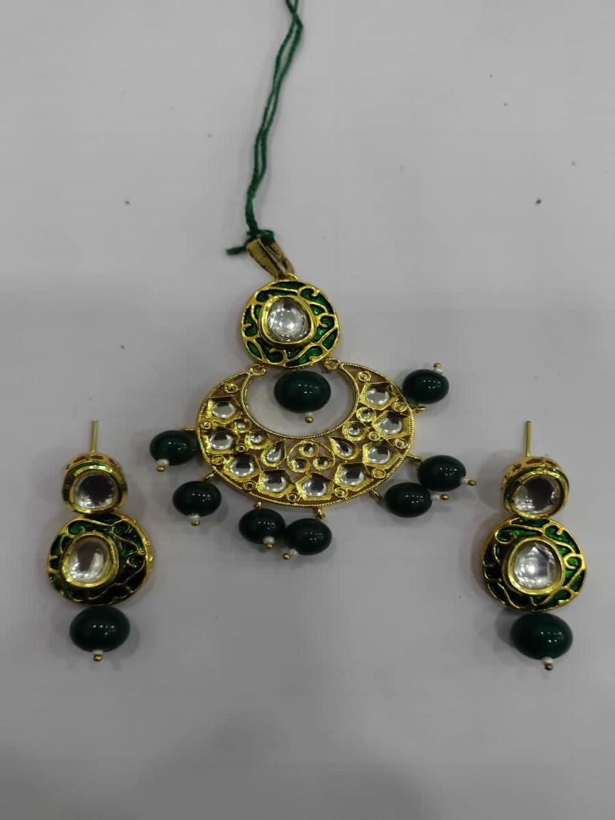 kundan-pendant_sets-PSK66098GRGD