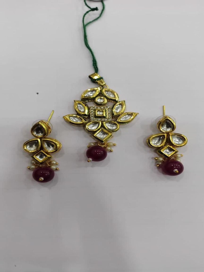 kundan-pendant_sets-PSK66099RGD