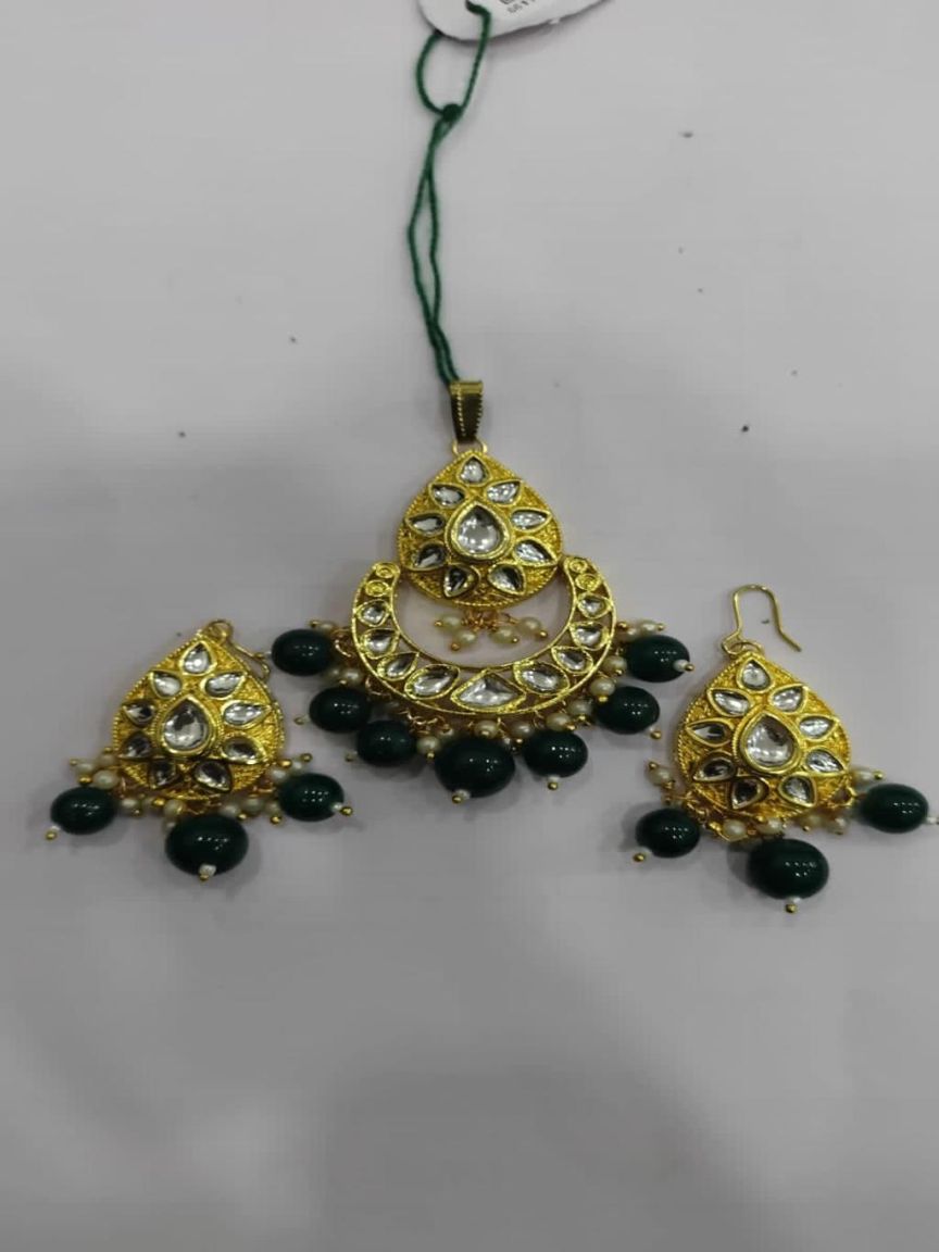 kundan-pendant_sets-PSK66117GRGD
