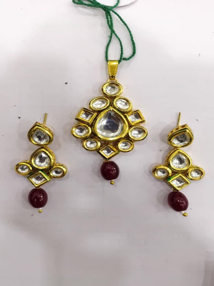 kundan-pendant_sets-PSK66118RGD